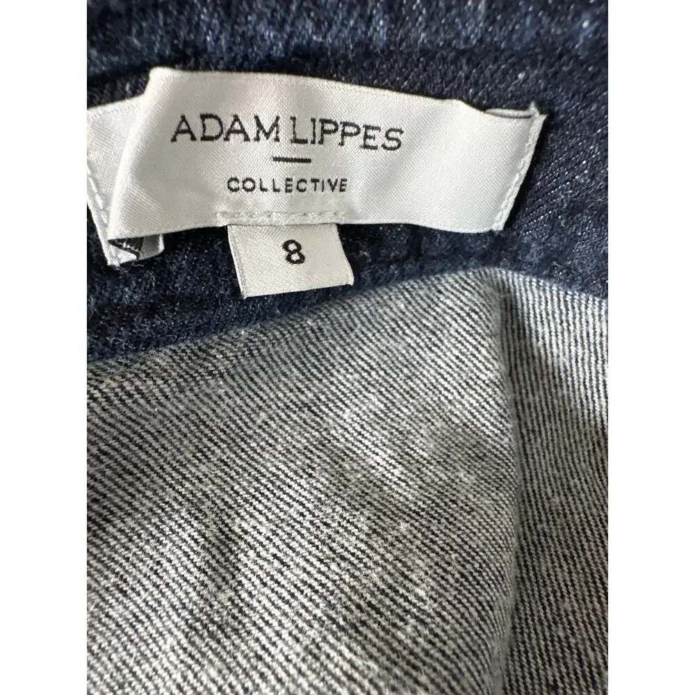 Adam Lippes Denim Skirt Cotton Blend Mini A-Line Medium Wash Blue 8 NO BUTTONS - Picture 5 of 10